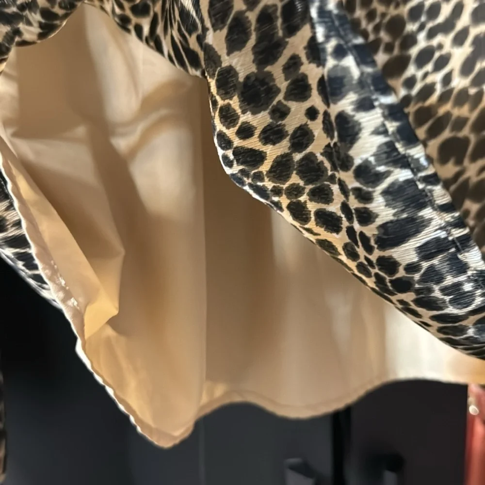 J.Crew Small Leopard long-sleeve mockneck top
